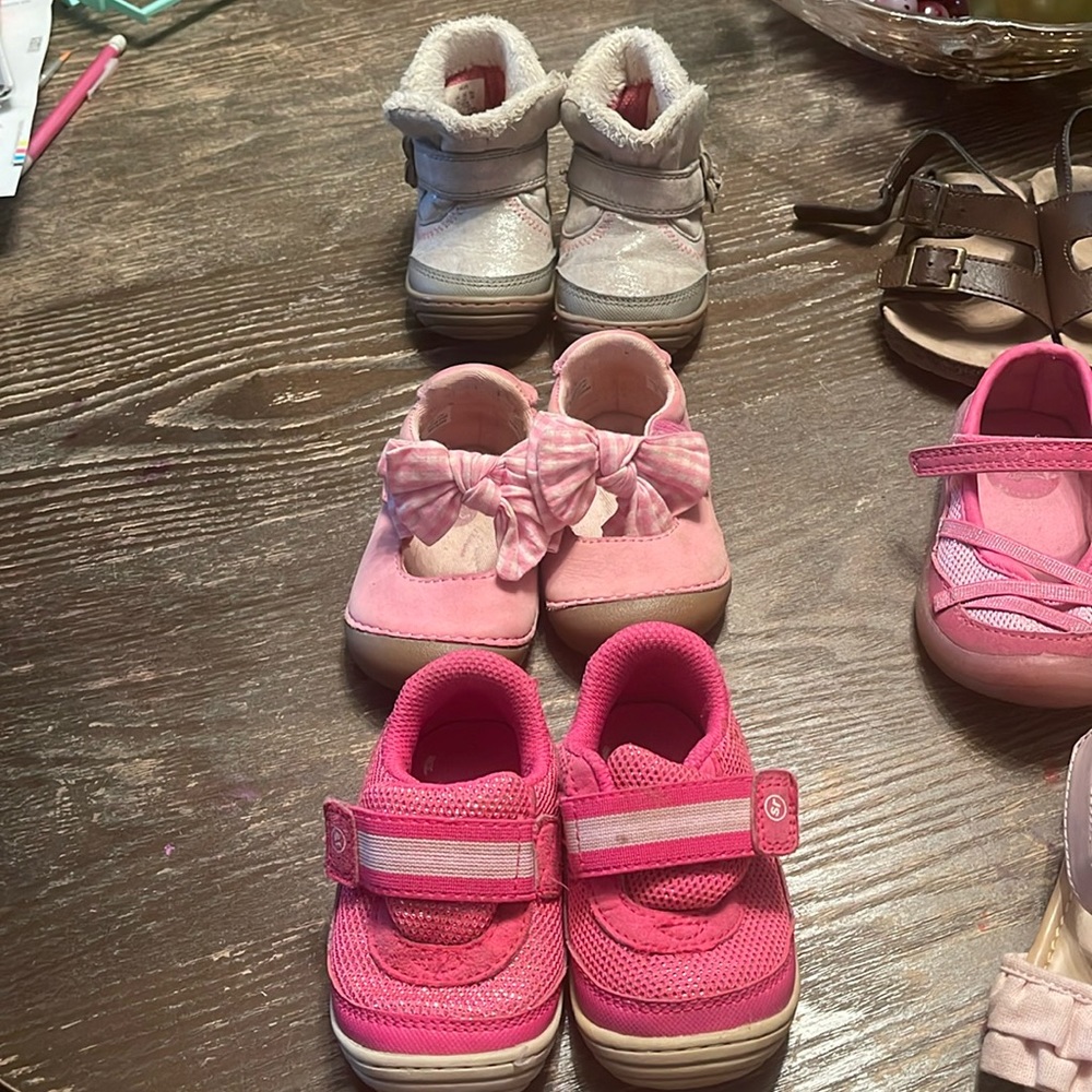 Selling girl infant shoes some are barely used 10 pair